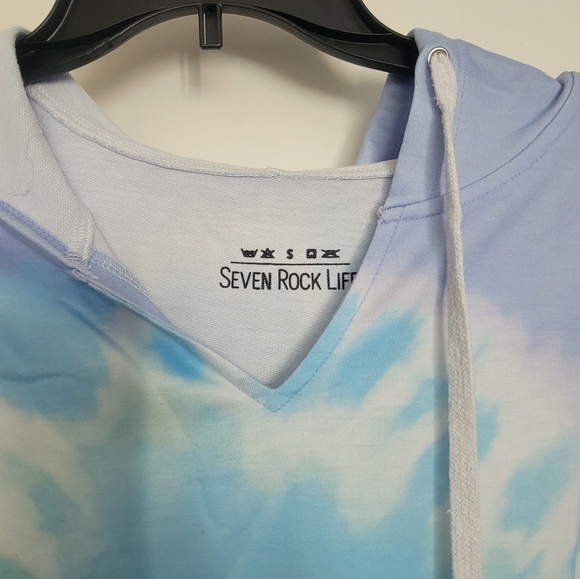 Seven Rock Life Hoodie, sz. Small, blue tye die - Picture 3 of 3